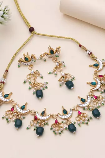 Green rajputi rani haar