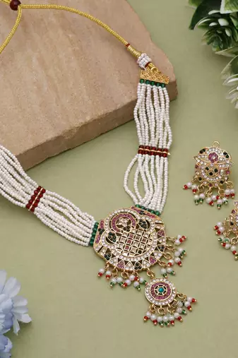 Multicolor rajputi rani haar