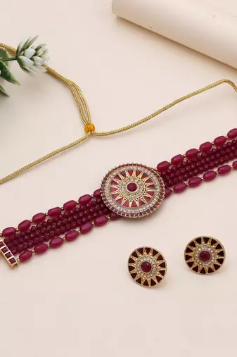 Rani & red rajputi rani haar