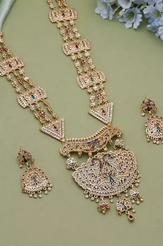 Multicolor festive rajputi rani haar