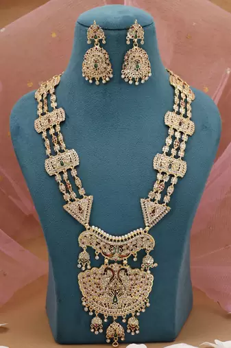 Multicolor festive rajputi rani haar