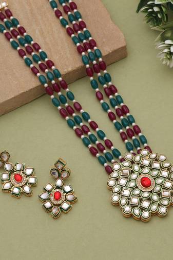 Rani & green rajputi rani haar