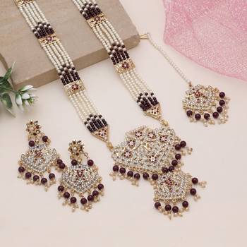 Maroon rajputi rani haar 1