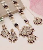 Maroon rajputi rani haar