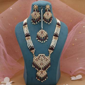 Maroon rajputi rani haar 2