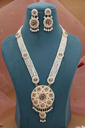Multicolor wedding rajputi rani haar