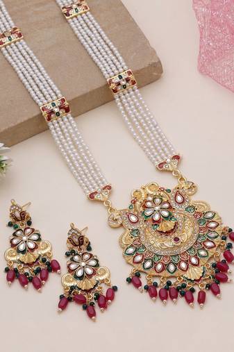 Multicolor heritage rajputi rani haar