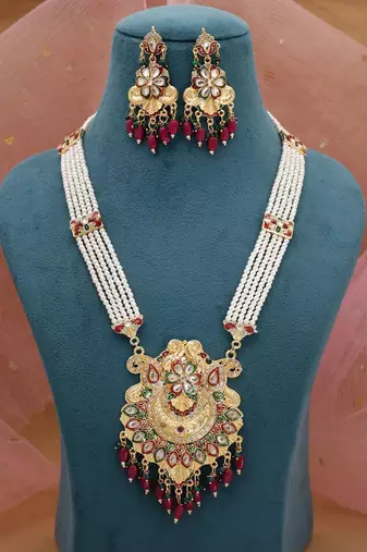Multicolor heritage rajputi rani haar