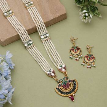 Multicolor meena work wedding rani haar 1