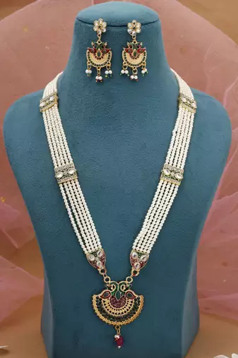 Multicolor meena work wedding rani haar