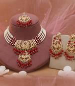 Red bridal rajputi rani haar