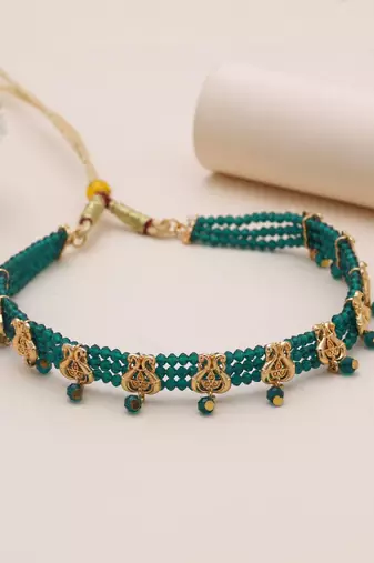 Green rajputi choker rani haar