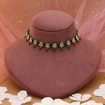Green rajputi choker rani haar 2