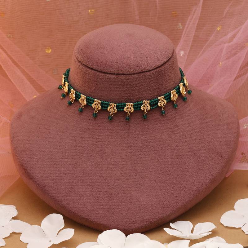 Green rajputi choker rani haar