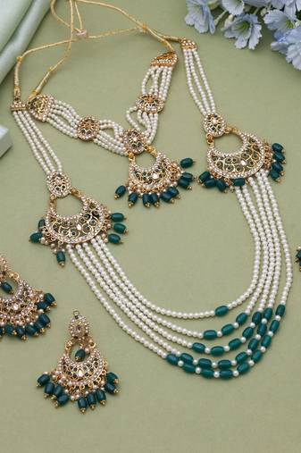 Green royal rajputi rani haar