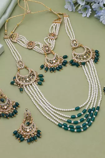 Green royal rajputi rani haar