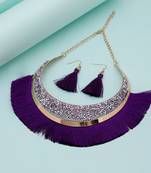 Purple fashion hansli necklace set