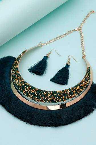 Green fashion hansli necklace set