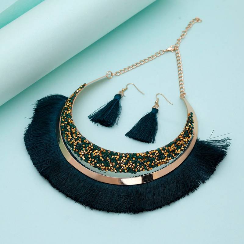 Green fashion hansli necklace set