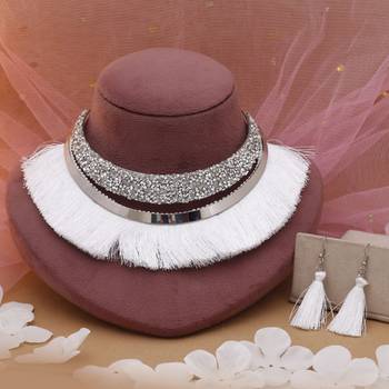 Silver fashion hansli necklace set 2