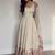 Cream Chinnon Silk Embroidery And Sirosky Work Party wear Gown
