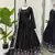 Black Chinnon Silk Embroidery And Sirosky Work Party wear Gown