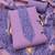 Purple muga cotton jamdani ethnic motif dress material set