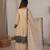 Cream Faux georgette Heavy Embroidery Work Designer Party wear palazzo Suit