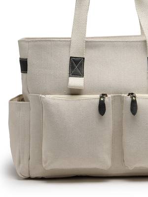 Anekaant timber  &  thread off white jute solid tote bag 8