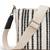 Anekaant earth edit off white & black jacquard striped sling bag