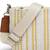 Anekaant earth edit off white & mustard jacquard striped sling bag