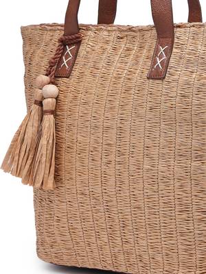Anekaant earth knots beige jute woven design tote bag 8