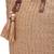 Anekaant earth knots beige jute woven design tote bag