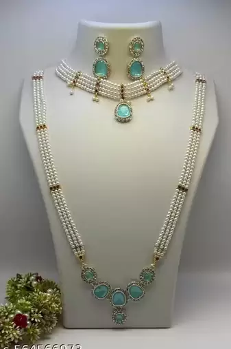 Indian bollywood gold plated kundan choker bridal necklace earrings jewelry set