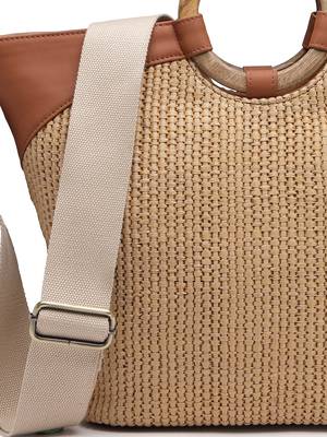  earth knots beige jute woven design handheld bag 8