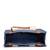 Anekaant sutra soil navy blue canvas colorblocked handheld bag