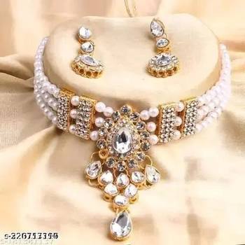Indian bollywood gold plated kundan choker bridal necklace earrings jewelry set 2