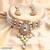 Indian bollywood gold plated kundan choker bridal necklace earrings jewelry set