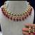 Indian bollywood gold plated kundan choker bridal necklace earrings jewelry set