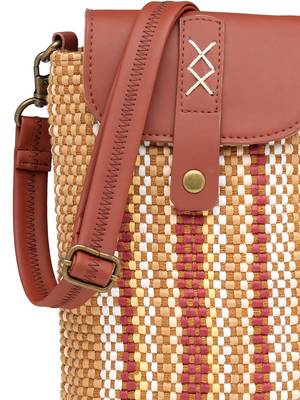  earth knots tan jute striped mini sling bag 8