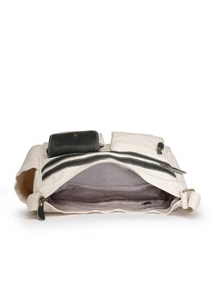  timber & thread off white cotton multipocket sling bag 7