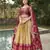 Peach Color Zari Weaving Work Kanchipuram Silk  Pattu Lehenga Choli With Unstitched Blouse