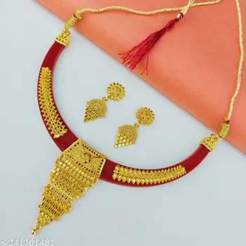 Indian bollywood gold plated kundan choker bridal necklace earrings jewelry set 2