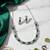 Exquisite green flower motif cz sleek necklace set