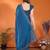 blue elegant embellished jimmy saree with frendi diamond border & blouse piece