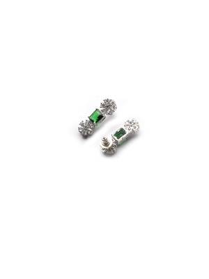 Exquisite green flower motif cz sleek necklace set 4