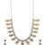 Orange ad-cz tear drop statement necklace set