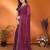 magenta elegant embellished jimmy saree with frendi diamond border & blouse piece