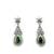 Green ad-cz tear drop statement necklace set