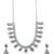 Grey ad-cz tear drop statement necklace set